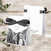 白黒の写真ありがとう白結婚白 フェイバーボックス