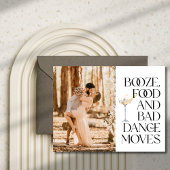 白黒の写真おもしろい日付の保存 案内状