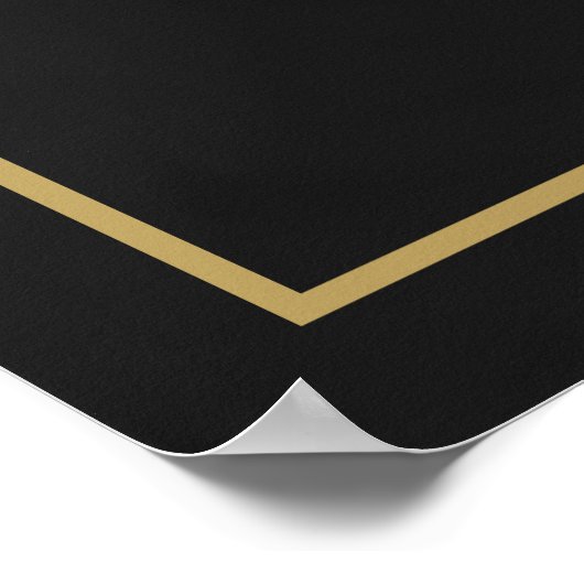 白黒の写真お祝いのライフサイン ポスター (角)