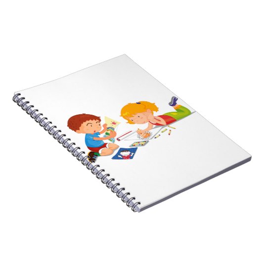 白黒の写真が収められたスパイラルノートブック ノートブック (右側)