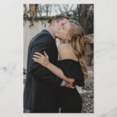 白黒の写真のメニュー結婚を予算にする (裏面)