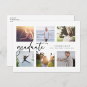 白黒の写真の数々の卒業 ポストカード (正面/裏面)