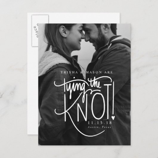 白黒の写真の日付の保存 案内ポストカード (正面/裏面)