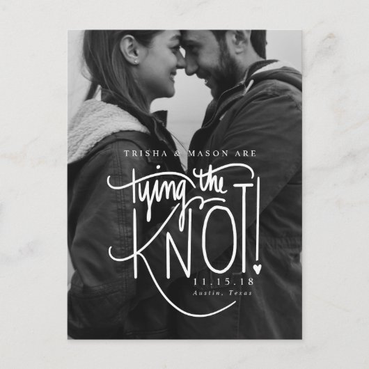 白黒の写真の日付の保存 案内ポストカード (正面)