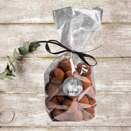 白黒の写真の贈り物結婚ありがとう ラウンドシール