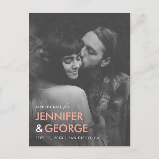 白黒の写真はがきを保存 インビテーションポストカード (正面)