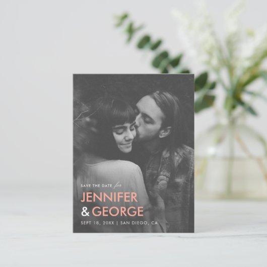 白黒の写真はがきを保存 インビテーションポストカード (スタンド正面)