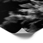 白黒の写真ひざまずき天使 ポスター (角)