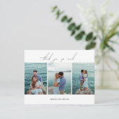 白黒の写真をクモダンリア結婚する サンキューカード (スタンド正面)