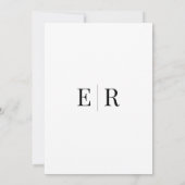 白黒の写真カスタム日付カードを保存 招待状 (裏面)