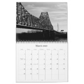 白黒の写真カレンダー カレンダー (3月 2026)