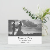 白黒の写真コンテンポラリー サンキューカード (スタンド正面)