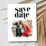 白黒の写真モダン日結婚付を保存 案内ポストカード<br><div class="desc">私たちの黒と白の写真と予算の上でスタイルを犠牲にしないでくださモダンい日付のポストカー結婚ドを保存。タイポグラフィシンプルデザインとモダンあなたの婚約写真とお気に入りの、これらの保存の日付はあなたの今後のあなたのトーンを設定結婚する。写真を前面に、カードの結婚背面に詳細を追加する。あなたがもしテンプレートと一緒にあなたの写真を配置する際に助けが必要である連絡、私 – 私はあなたのためにあなたの写真を完璧に配置し、あなたが注文することができるカスタムリンクを送信する。</div>