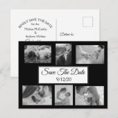 白黒の写真日付の保存 案内ポストカード (正面/裏面)