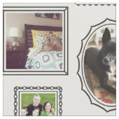 白黒の写真枠パターン ファブリック (クローズアップ)