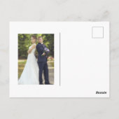 白黒の写真結婚の ポストカード (裏面)