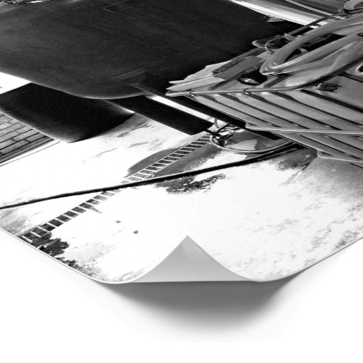 白黒の写真蒸留所 ポスター (角)