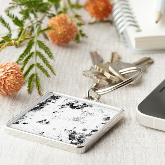 白黒の写真 キーホルダー (側面)