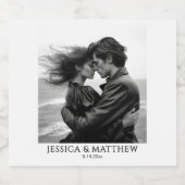 白黒の写真 スパークリングワインラベル (シングルラベル)