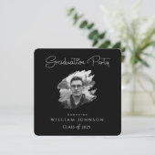 白黒の写真 | 卒業パーティー2025 招待状 (スタンド正面)