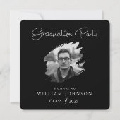 白黒の写真 | 卒業パーティー2025 招待状 (正面)