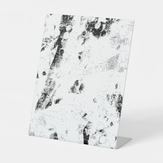 白黒の写真 台座サイン (正面)