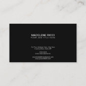 白黒の写真 |金ゴールドエレガントフレーム 名刺 (裏面)