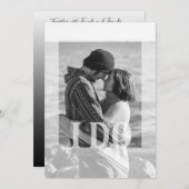 白黒の写真I Do,結婚式の招待 招待状 (正面/裏面)