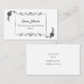 白黒の写結婚真/プランナー 名刺 (正面/裏面)