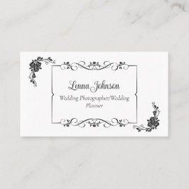 白黒の写結婚真/プランナー 名刺
