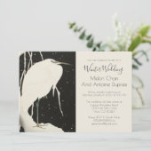 白黒の冬の結婚式 |ホワイトヘロン 招待状 (スタンド正面)