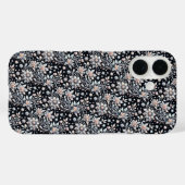 白黒の冬の花柄カバー Case-Mate iPhoneケース (裏面 (横))