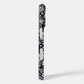 白黒の冬の花柄カバー Case-Mate iPhoneケース (裏面 / 右)