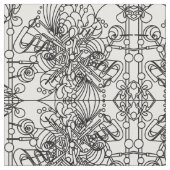 白黒の出現の生地パターン ファブリック (クローズアップ)