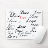 白黒の切り口での愛 マウスパッド (マウス)