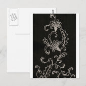 白黒の刺繍 ポストカード (正面/裏面)