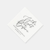 白黒の前のモダン夜 スタンダードカクテルナプキン (角)