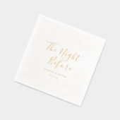 白黒の前の夜結婚 箔ナプキン (左)