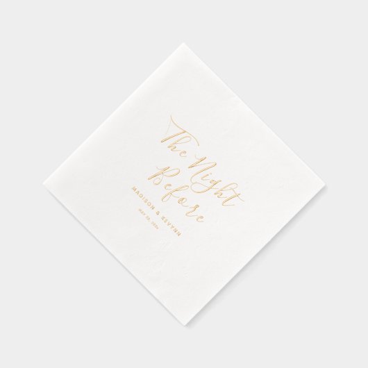 白黒の前の夜結婚 箔ナプキン (右)