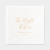 白黒の前の夜結婚 箔ナプキン (正面)