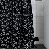 白黒の前部印刷パターンのシャワーカーテン シャワーカーテン