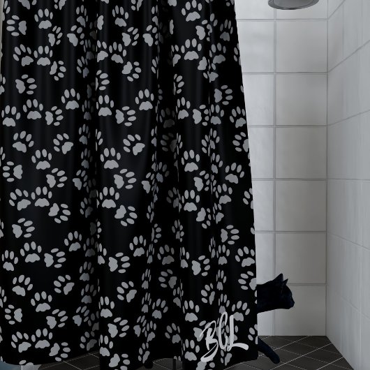 白黒の前部印刷パターンのシャワーカーテン シャワーカーテン