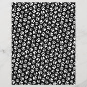 白黒の前部印刷パターンのスクラップブック紙 (正面)