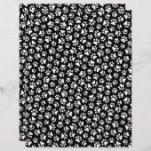 白黒の前部印刷パターンのスクラップブック紙 (正面/裏面)