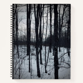 白黒の劇的なランドスケープのノートブック ノートブック