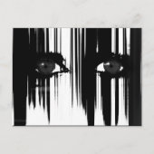 白黒の劇的な目 ポストカード (正面)