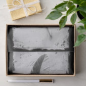 白黒の勉強のゴシック風の羽毛 薄葉紙 (ギフト)