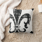 白黒の動揺してなアヤメの枕 クッション (ブランケット)