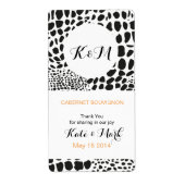 白黒の動物の肌 ラベル (正面)