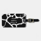 白黒の動物模様 ラゲッジタグ (正面横)